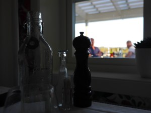 Feinstes Abendessen im Hafenhotel.